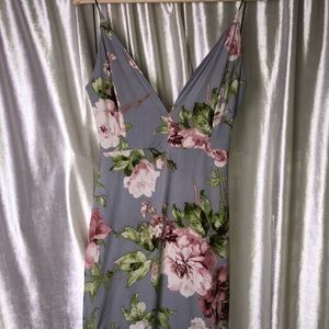 Open back floral mini dress